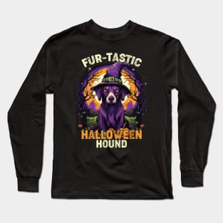 Waggin' & Witchin' Dog on Halloween Long Sleeve T-Shirt